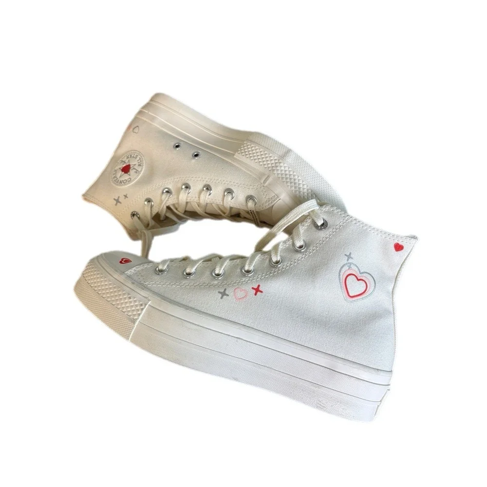 Converse Chuck Taylor All Star Lift Platform Womens‎ 9  "Y2K Heart" A109114C New - Picture 8 of 10